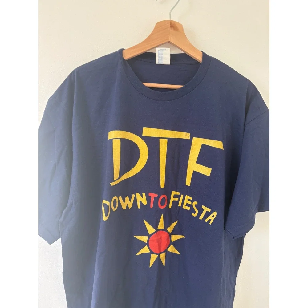 DTF "Down to Fiesta" Blue T-Shirt – Size 2XL - Picture 2 of 4